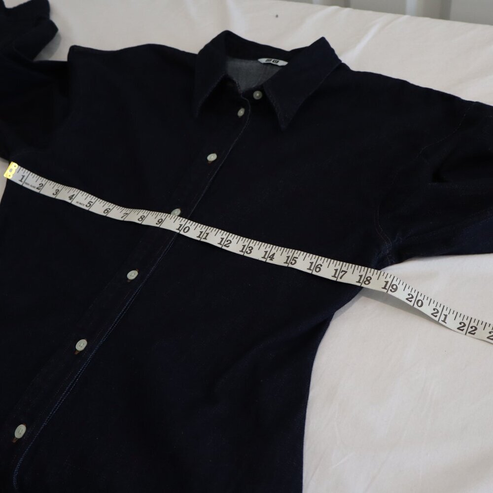 Uniqlo Navy Blue Maxi Shirt Dress - Picture 7 of 9